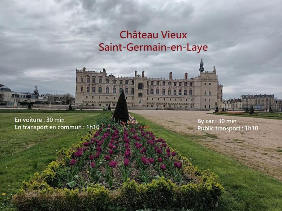Appartement 4 Pieces - La Rose Des Yvelines - Classe 3 Etoiles Трап Экстерьер фото
